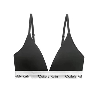 ck&Ca内衣女性感全棉透气无钢圈胸罩运动情侣聚拢抗菌纯色小文胸