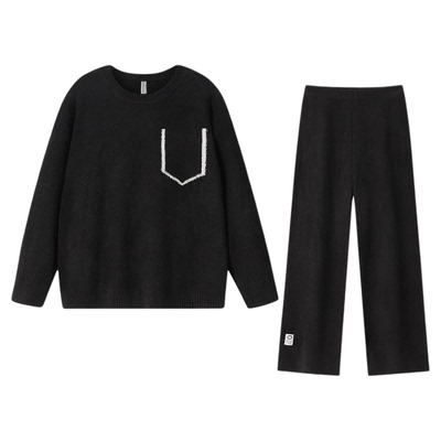 BE半边绒几何提花睡衣冬季男