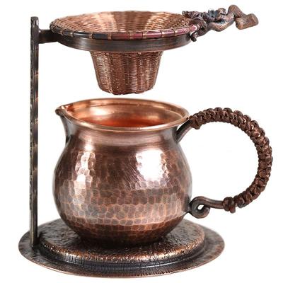 手工紫铜茶漏网过滤架懒人