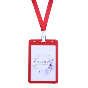 卡富仕B7特超大号双面透明证件卡套翻盖嘉宾证来访证媒体证展会证带挂绳定制工作证参赛证代表证挂脖绳子印刷