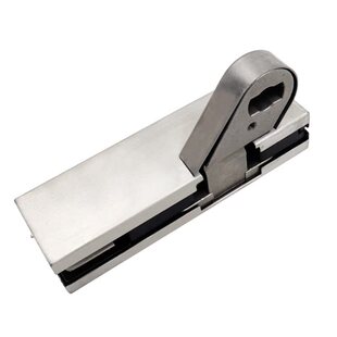 欧标偏心下夹无框玻璃门偏芯门夹180度360度全开不锈钢地弹簧配件