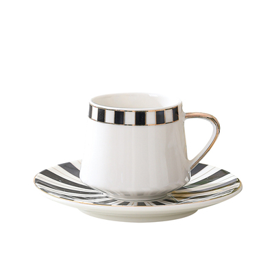 土耳其带勺子描金边送礼咖啡杯