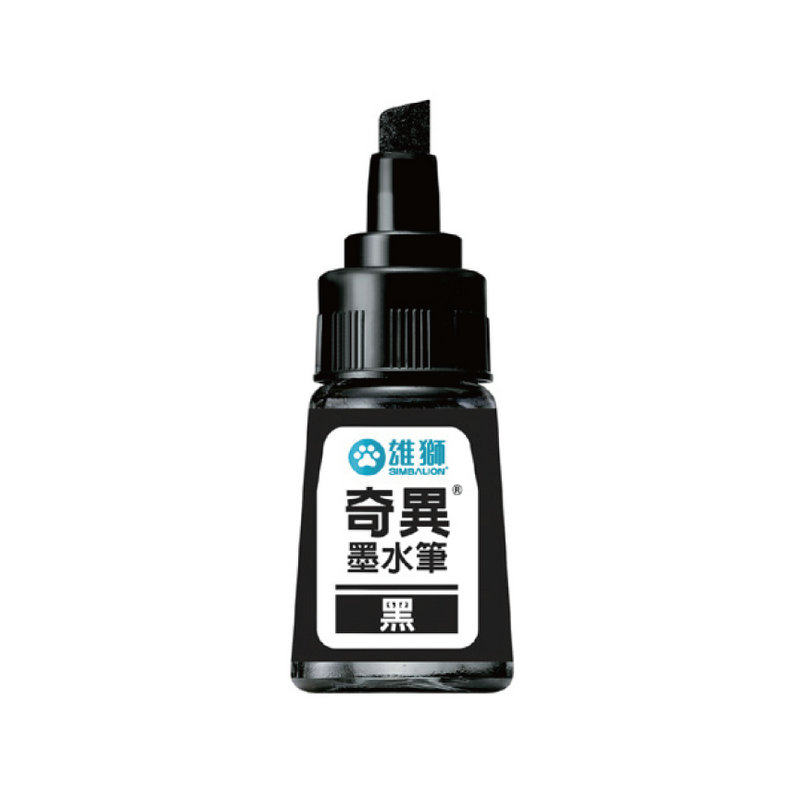 雄獅奇異墨水筆   NO.300 三角玻璃瓶裝墨水笔 方头5.0mm 8色可选