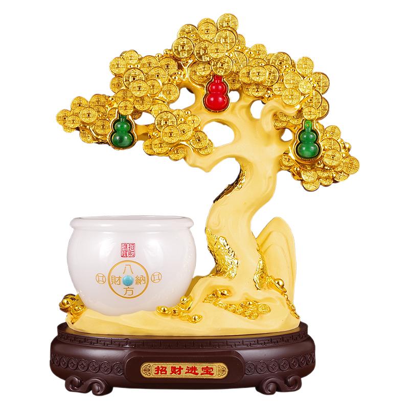 招财进宝摇钱树大吉酒柜装饰品