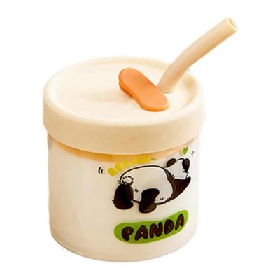 玻璃吸管杯刻度女士高颜值成人