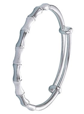 吴越老银铺推拉款节节高足银手镯