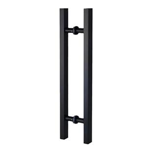 玻璃门拉手不锈钢方管无指纹玫瑰黑钛金色有框无框推拉大木门把手