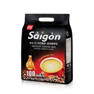 越南进口西贡猫屎咖啡味咖啡三合一速溶咖啡组合冲饮官方旗舰店
