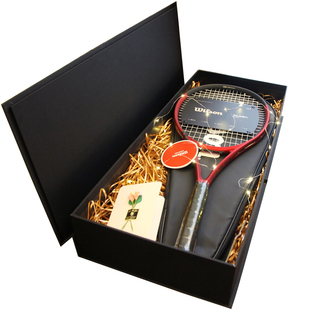 高级感羽毛球拍礼盒空盒网球拍礼品盒包装盒男生长方形超长礼物盒