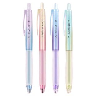 点石指尖的温柔梦境按动式中性笔0.5双珠子弹头刷题黑笔高颜值速干初中生考试碳素签字笔水笔学生专用软握胶