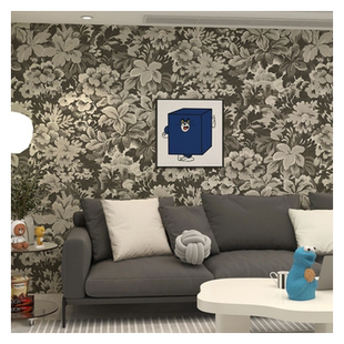 个性定制无缝壁布  现代美式轻奢丛林叶子 沙发卧室背景墙壁画