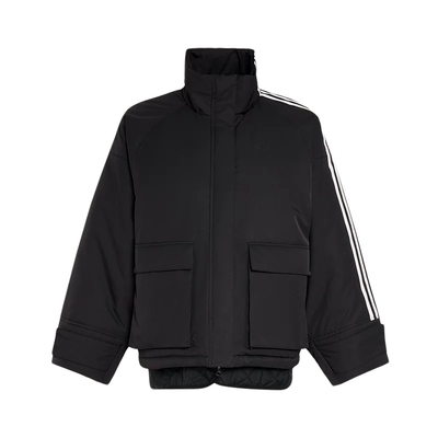 阿迪达斯三叶草保暖廓形假两件运动宽松棉服2026春女外套 KS5330