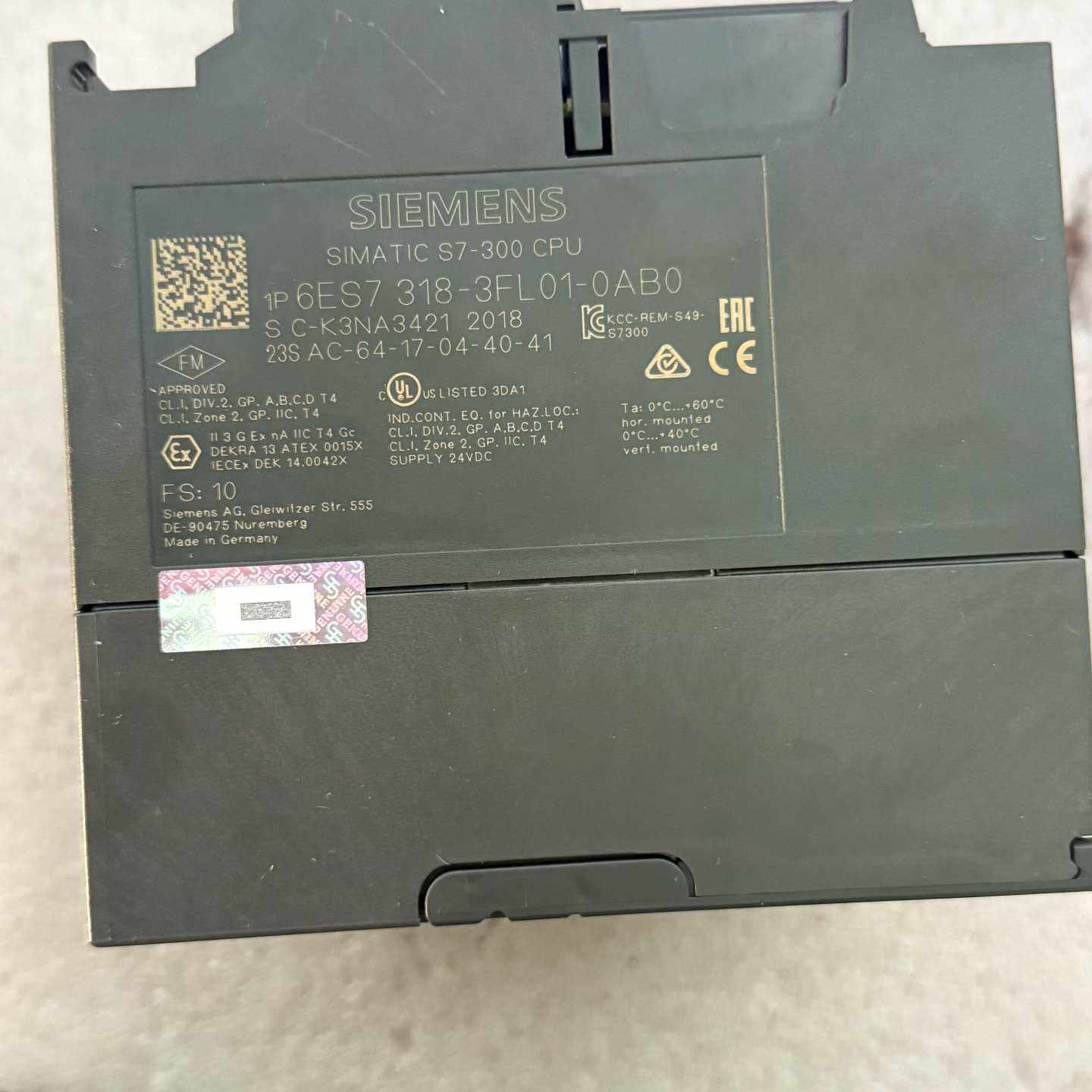 6ES73183FL010AB0西门子S7300系列C