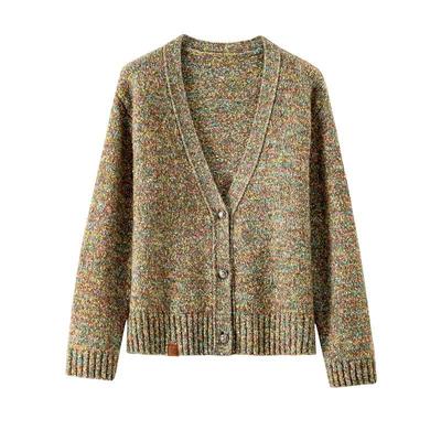 BANANACICI混色纱羊毛针织开衫