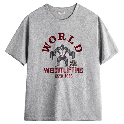 马登工装美式休闲印花纯棉T恤