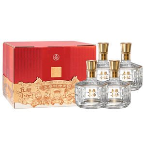 【五粮液官方旗舰店】五粮小坛四支欢聚版52度500mL*4瓶