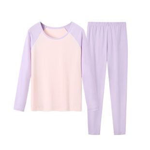 初中生少女秋衣秋裤套装女大童儿童保暖内衣高中学生纯棉毛衫睡衣