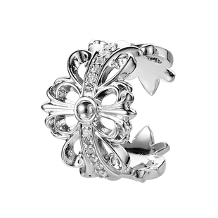 VOYAGE十字架镶钻戒指女轻奢小众设计高级感食指冷淡风复古小香风