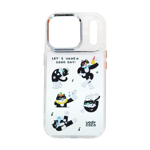 uodycoco原创适用苹果15pro/16pro/17pro手机壳镜面iphone17promax插画手机壳可爱卡通创意镜子ins