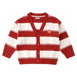 嘟嘟家儿童毛衣红色亲子装男童毛线衣女童拜年服宝宝童装女童衣服