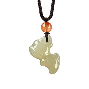 天然和田玉十二生肖马吊坠挂件属相龙六合吊坠马年挂件首饰送女友