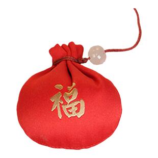 双福香囊球空袋子挂件吊坠古风香包放胎毛朱砂纯红平安符端午挂脖