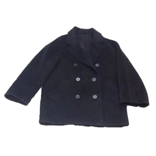 2025秋冬新款双排扣M家101801短款羊绒大衣宽松毛呢外套女小个子