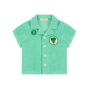 BEBEDEPINO贝贝品诺西蓝花系列穿搭毛巾面料透气亲肤婴儿衬衫短裤