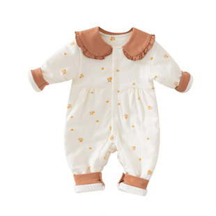 特价婴儿连体衣春秋冬季女宝宝哈衣爬服外穿薄棉衣服早春季外出服