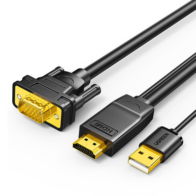 转接口绿联hdmi转vga连接线