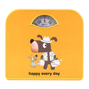 香山体重秤家用精准耐用人体秤卡通小型机械秤减肥称重高精度指针