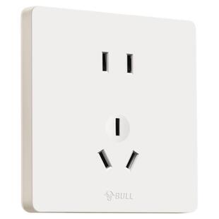 公牛开关插座面板g12肤感米绒白正品官网旗舰店墙壁86型五孔家用