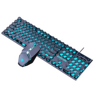 前行者机械手感朋克键盘鼠标套装有线无线电脑电竞办公键鼠三件套