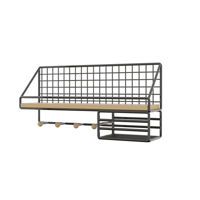 墙上置物架免打孔墙面收纳架子床头宿舍神器挂篮墙面隔板卧室好物