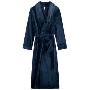 轩靓珊瑚绒睡袍男士冬季加绒加厚加长款男士浴袍睡衣一体式秋冬款