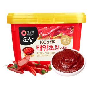 韩国进口清净园辣椒酱淳昌顺昌石锅拌饭炒年糕糯米甜辣酱500克