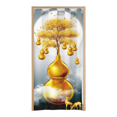 免打孔遮挡风布艺厕所隔断帘