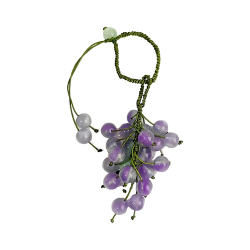 变色葡萄手工diy挂件紫外线变色珠子编织车挂包挂钥匙扣手机挂件
