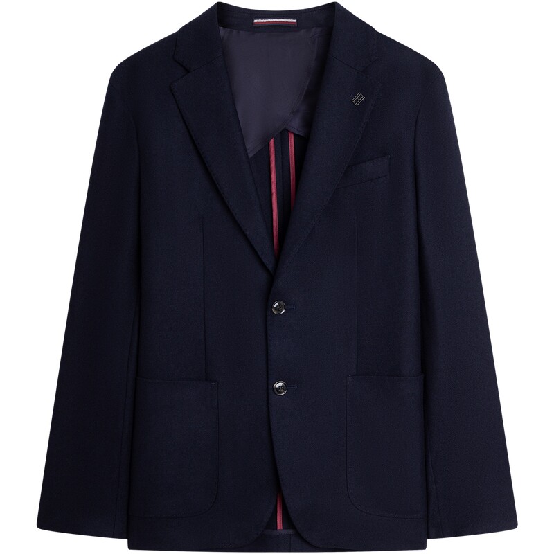 Tommy男装羊毛混纺平驳领西服