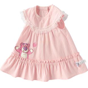 【迪士尼IP】巴拉巴拉宝宝连衣裙儿童公主裙女童夏装2026新款甜美