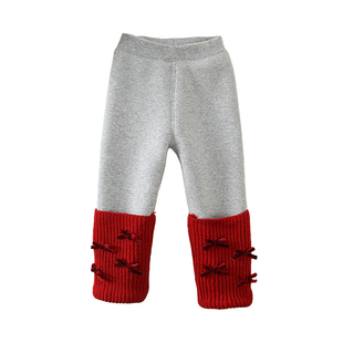 女童加绒堆堆袜无骨打底裤外穿秋冬宝宝加厚保暖洋气长裤儿童冬款