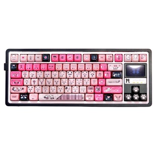 猫尔本MAO乳透布丁可爱半透机械键盘十字键帽猫耳朵140键大全套