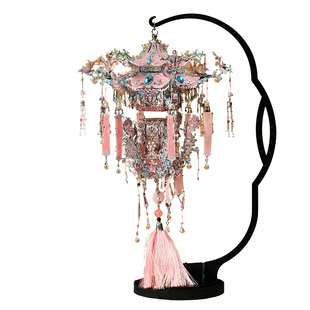 钢达粉黛宫灯立体国风金属拼图手工diy凤冠花轿拼装模型花灯礼物