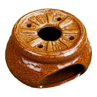 蜡烛温茶炉底座复古粗陶窑变日式围炉煮茶功夫陶瓷加热公道杯保温