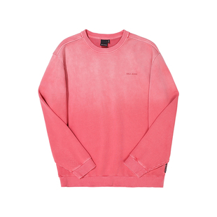 【男女同款】ABLE JEANS 春秋时尚叠穿洗水宽松圆领无帽潮流卫衣