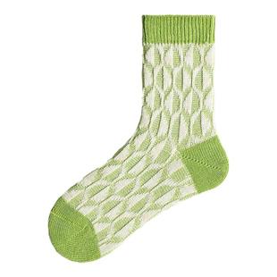 藤和自然春芽春秋袜百搭中筒袜保暖羊毛袜户外运动袜德训鞋袜子女