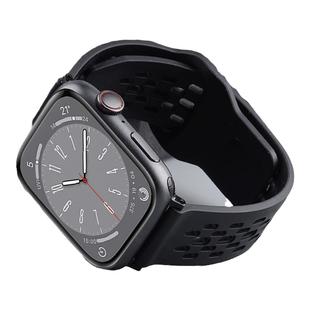 watchband适用苹果Apple Watch ultra/2透气3氟橡胶手表带iwatch S11/10智能9/8小众7/6创意5高级4男生腕带2
