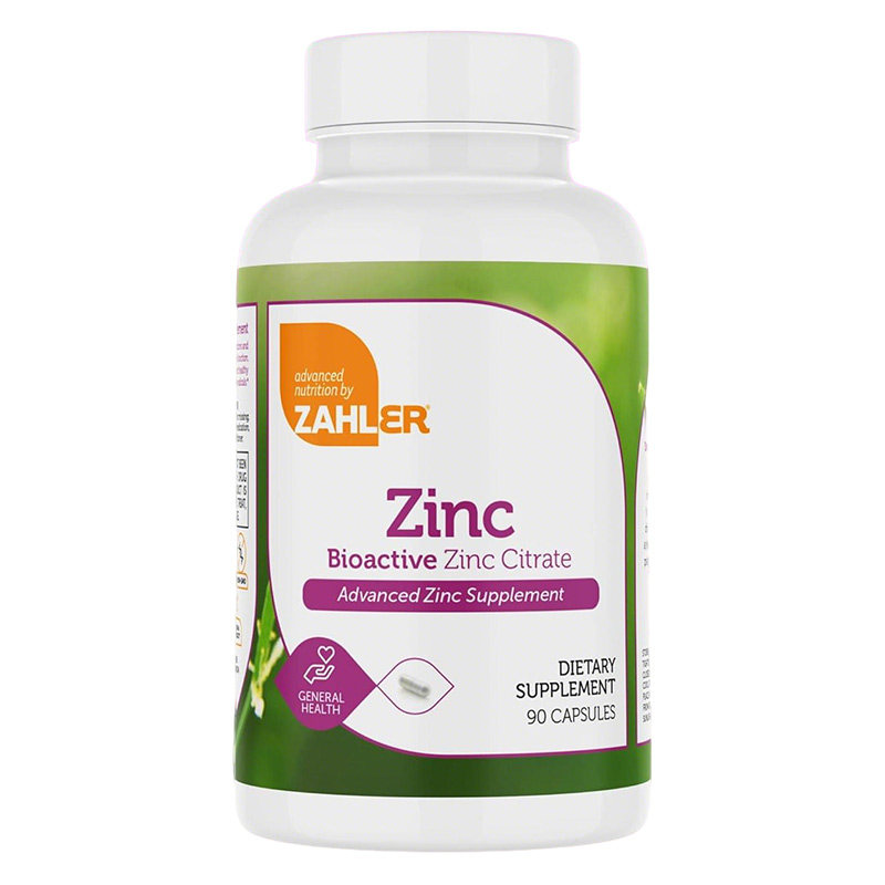 Zahler柠檬酸锌90粒补锌好吸收