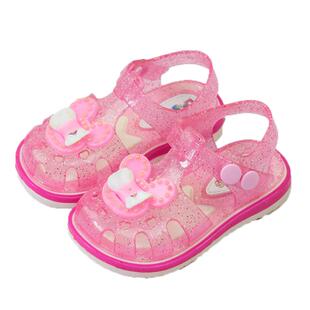 儿童包头凉鞋女孩夏季塑料可下水防滑防臭1到3岁宝宝宝宝水晶鞋女