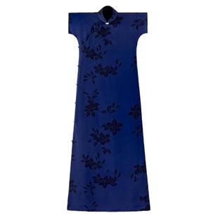 黛色花丨春夏秋款民国风复古连衣裙真丝桑蚕丝印花中长款旗袍显瘦